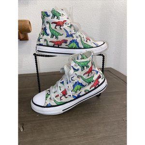 CONVERSE Dinoverse Chuck Taylor All Star High-Top Shoes Dinosaur Print Youth 13